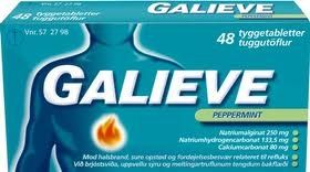 Galieve cool peppermint tyggetabletter indeholder Aspartam