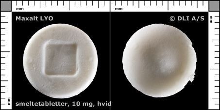 Maxalt LYO 10 mg indeholder Aspartam