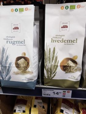 Gram slot Økologisk rugmel eller hvedemel