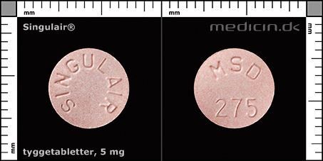 Singulair tyggetabletter 5 mg indeholder Aspartam