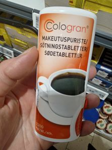 Cologran sødetabletter indeholder Saccharin