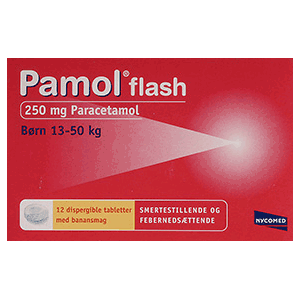 Pamol flash til børn indeholder Aspartam