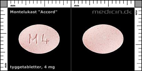 Montelukast "Accord" 4mg indeholder Aspartam