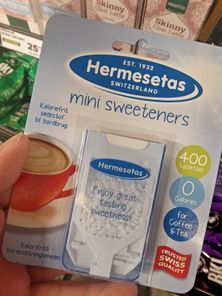 Hermesetas sødetabletter indeholder Saccharin